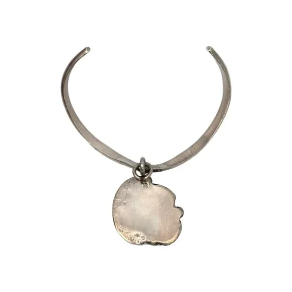 Native American Silver V Cuff Bracelet With Dangle #19878 - Picture 7 of 9